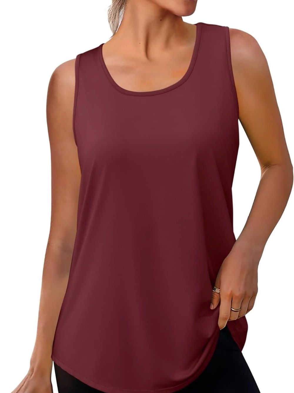 WIHOLL Women’s Activewear Tank, XL, Wine Red *NWT*